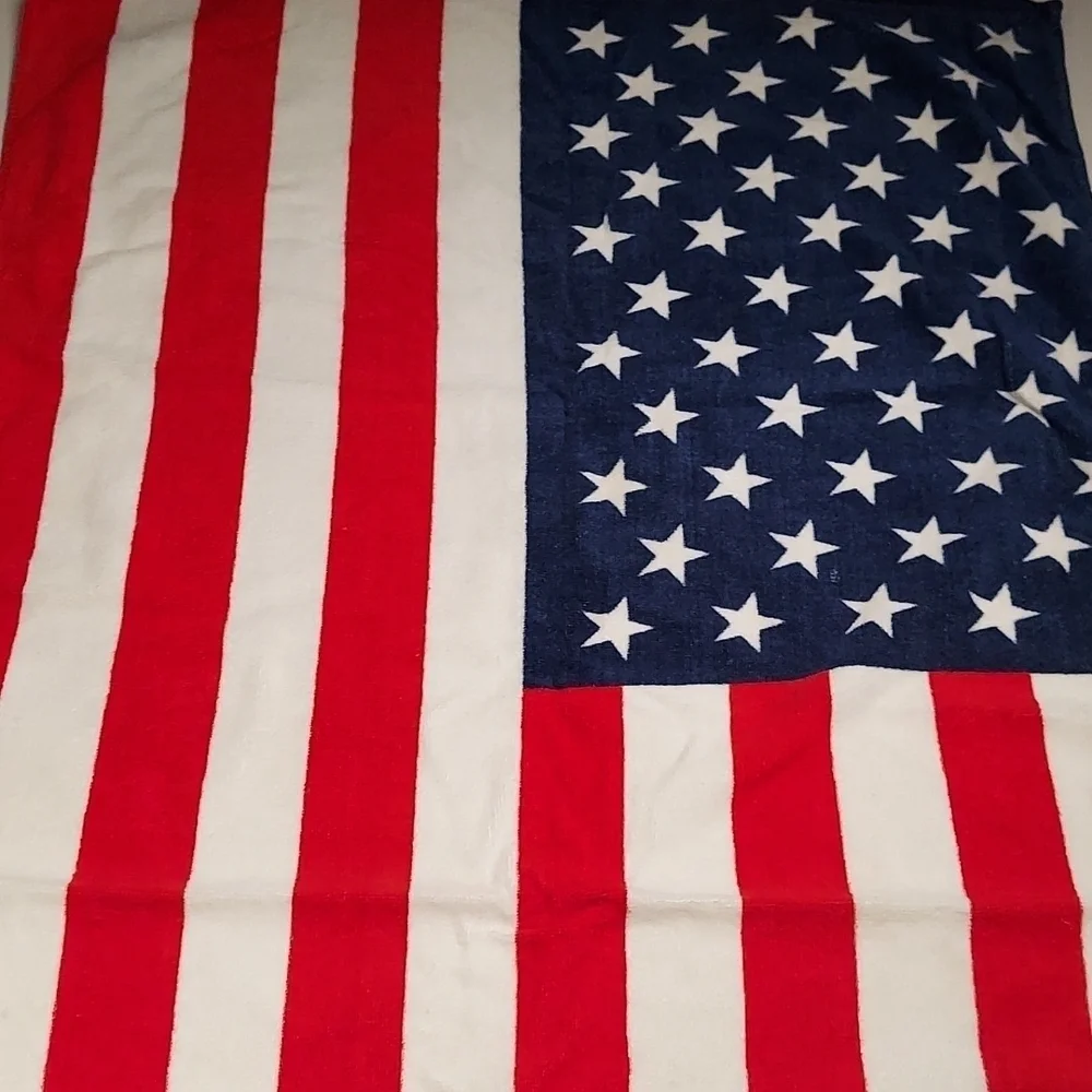OLD GLORY USA FLAG TOWEL 100% Cotton 28x58